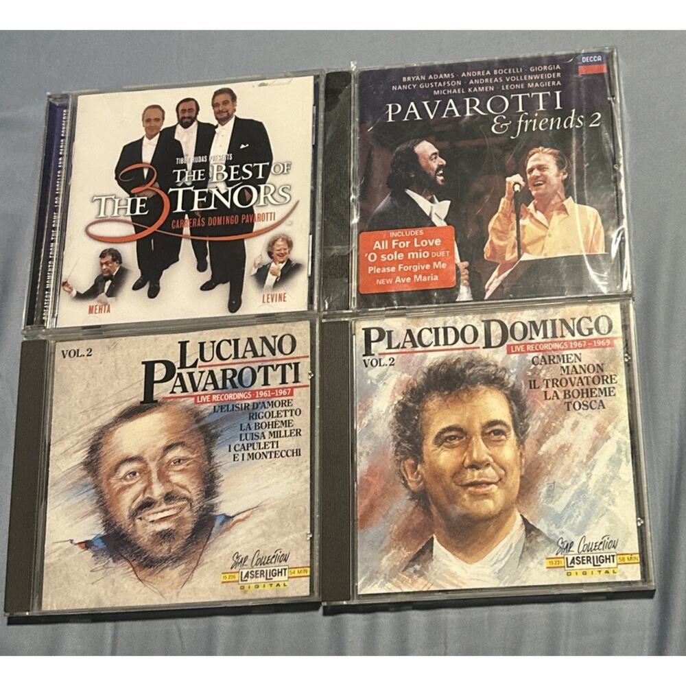 4 CDs Best of The Three Tenors, Pavarotti & Friends 2, L. Pavarotti, P. Domingo